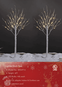 Birch Tree Lights Set for Christmas Decor, Weddings, and Gifts - Indoor & Outdoor Use