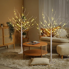 4FT Birch Tree Light 2-Pack with 48 Warm White LEDs Each, Elegant Home Decoration for Events and Holidays image 3
