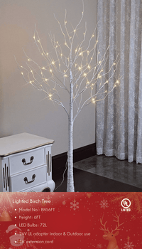 Birch Tree Lights Set for Christmas Decor, Weddings, and Gifts - Indoor & Outdoor Use