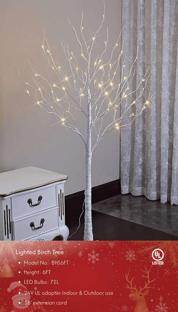 LIGHTSHARE Birch Tree Lights for Christmas Decor, Weddings, and Gifts - Indoor & Outdoor Use