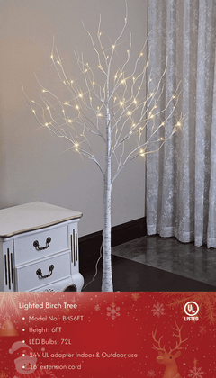 Birch Tree Lights Set for Christmas Decor, Weddings, and Gifts - Indoor & Outdoor Use image 1
