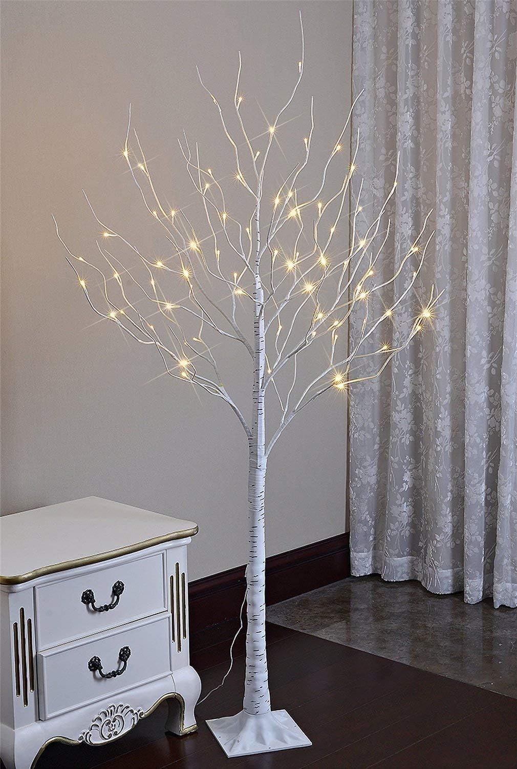 6FT Birch Tree Light with 72 Warm White LEDs, Elegant Home Decoration for Events and Holidays image 3