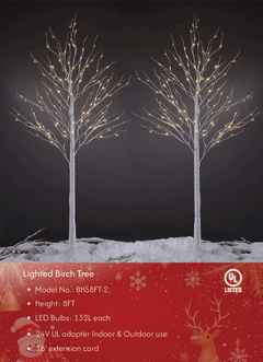Birch Tree Lights Set for Christmas Decor, Weddings, and Gifts - Indoor & Outdoor Use image 1