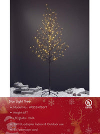 Star Light Trees, 3ft 5ft and 6ft, Warm White, Decorative Christmas Tree Lights Holiday Party Wedding, Indoor and Outdoor Use, Warm White