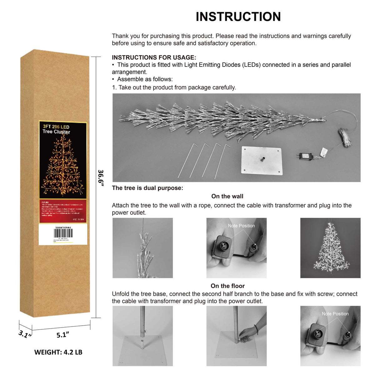 Artificial Christmas Tree Light with Silver and Golden Finish image 9