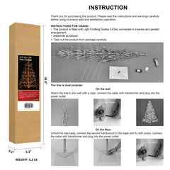 3FT Gold Finish Artificial Christmas Tree Light with Warm White LEDs, Indoor/Outdoor Holiday Decoration image 8