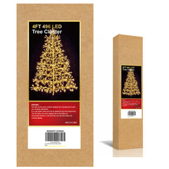 4FT Gold Finish Artificial Christmas Tree Light with Warm White LEDs, Indoor/Outdoor Holiday Decoration image 8