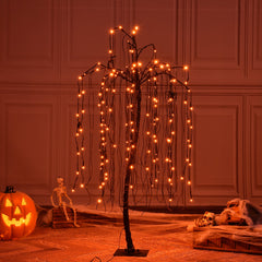 4-Foot Spooky Halloween Willow Tree with Spiders, Pack of 2 image 3