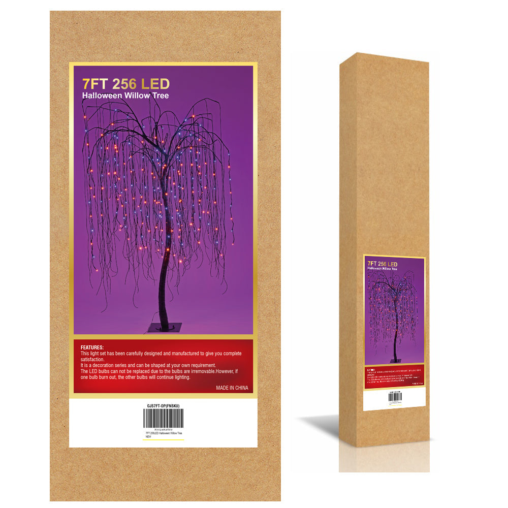 7-Foot Spooky Halloween Willow Tree with Spiders image 9