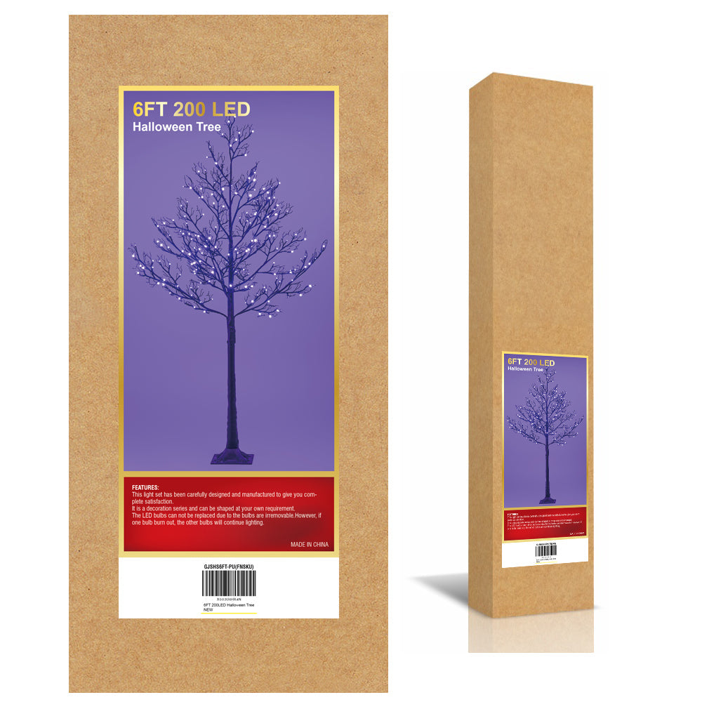 6 Foot Spooky Black Glitter Halloween Willow Tree: Halloween Theme Decoration, Indoor and Outdoor image 9