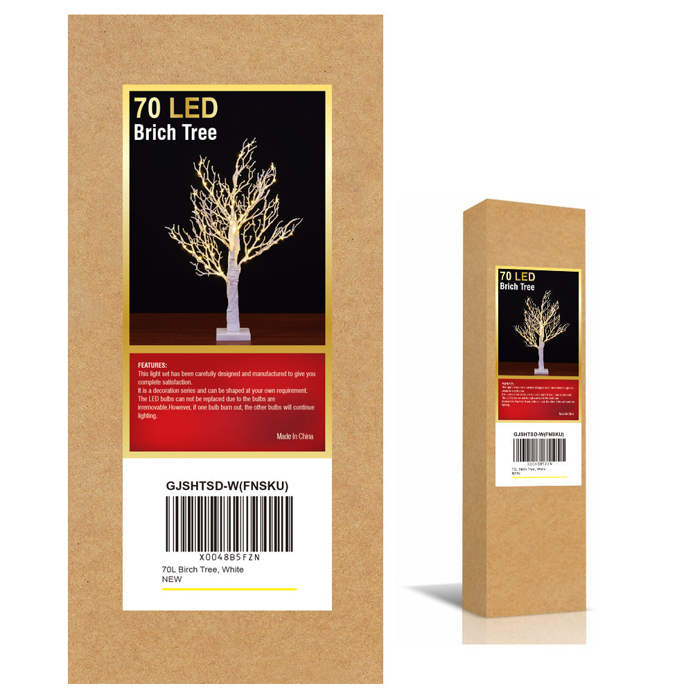 24IN White Trunk Lighted Willow Bonsai Tree with 70 Warm White LEDs, Indoor/Outdoor Decoration image 8