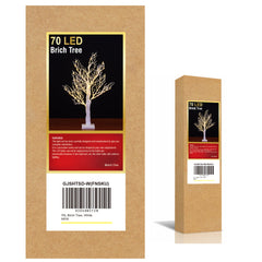 24IN White Trunk Lighted Willow Bonsai Tree with 70 Warm White LEDs, Indoor/Outdoor Decoration image 8