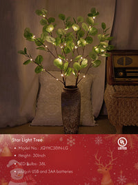 30IN Lighted Eucalyptus Twigs