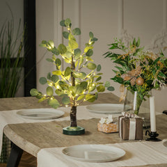 24IN Lighted Eucalyptus Tree Lamp with Warm White LEDs image 1