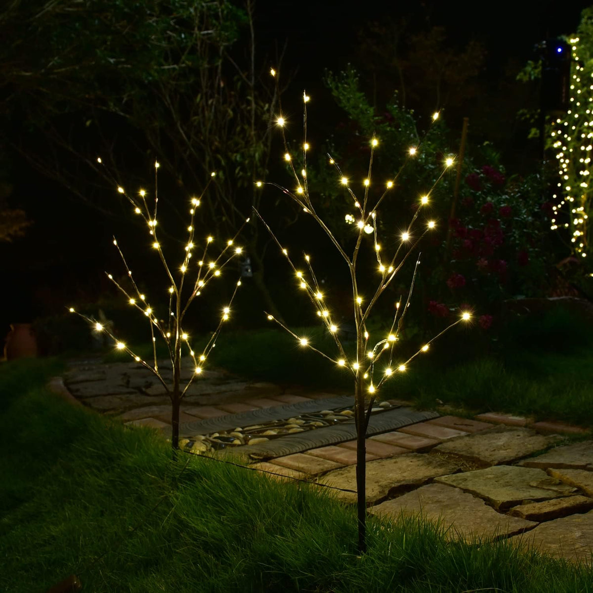 32IN Brown Finish Lighted Birch Twigs with Warm White LEDs image 6