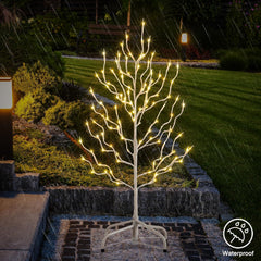3FT White Star Light Tree with 112 Warm White LEDs, Indoor/Outdoor Christmas Decoration image 4
