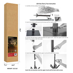 8ft Lighted Cherry Blossom Tree image 5