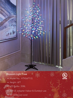 Lighted Cherry Blossom Tree - 5ft and 6.5ft Warm White and RGB Options image 1