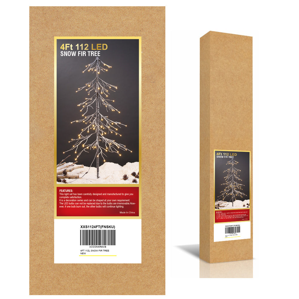 Lightshare Snowy Fir Tree: Christmas Tree with Warm White Lights – Indoor and Outdoor Options and Various Sizes and Packs image 8