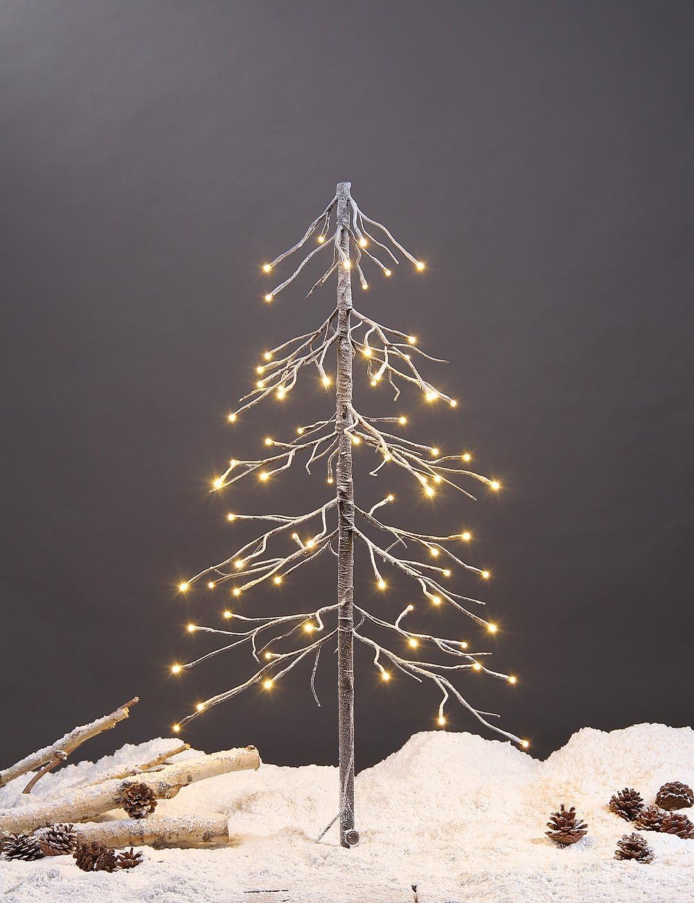 3FT Snow-Dusted Fir Christmas Tree with Warm White LEDs, Indoor/Outdoor Decoration image 3