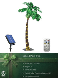 Lighted Tropical Palm Tree Decor - Perfect Christmas Nativity Scene and Summer Gift Idea