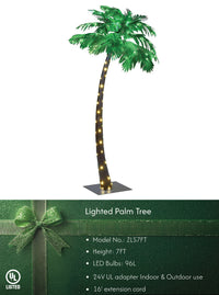 Lighted Tropical Palm Tree Decor - Perfect Christmas Nativity Scene and Summer Gift Idea