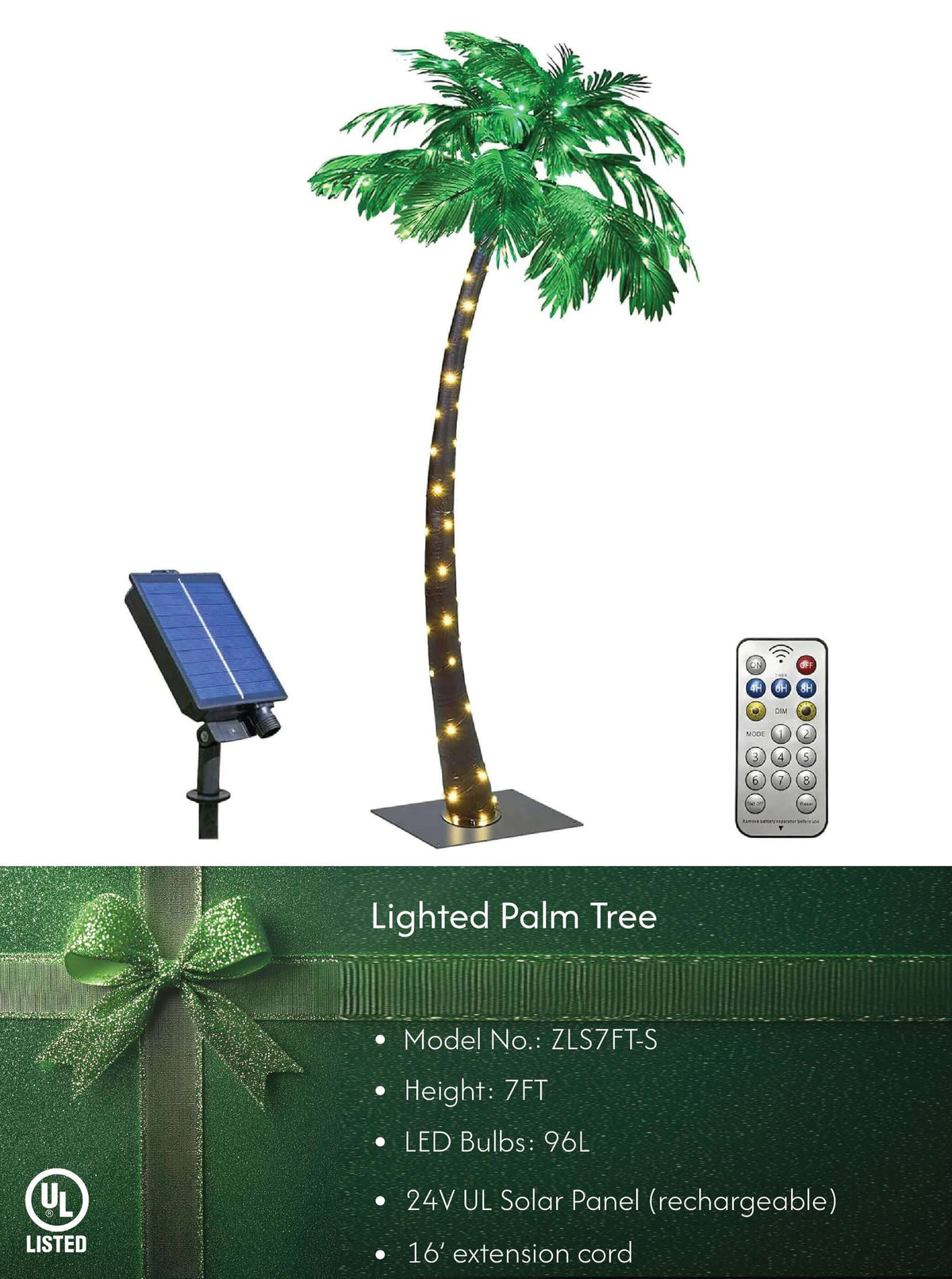 Lighted Tropical Palm Tree Decor - Perfect Christmas Nativity Scene and Summer Gift Idea