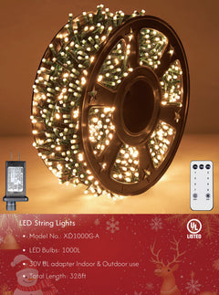 LED Christmas String Lights with Timer Remote & Modes image 1