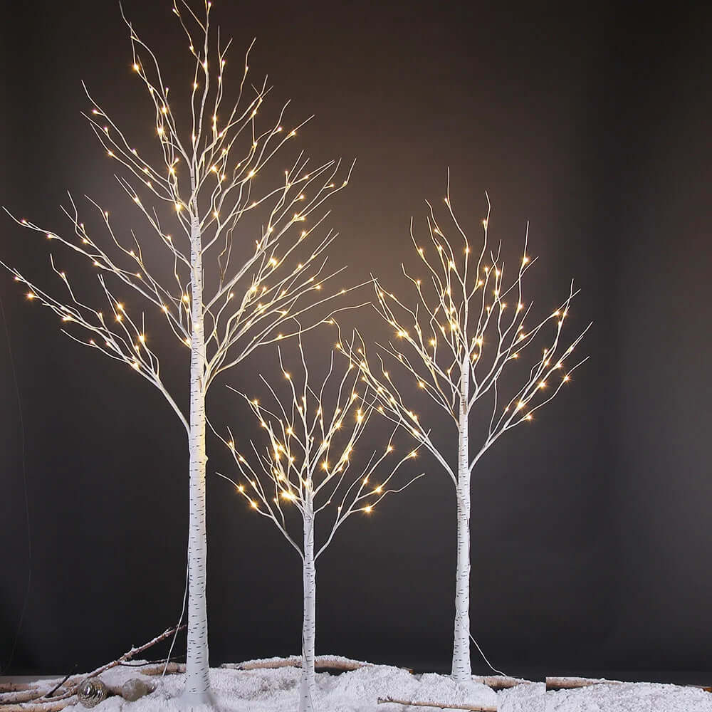 LIGHTSHARE LED Birch Tree Light Set - 4ft, 6ft, 8ft Trees with Warm White Lights - Indoor Outdoor Christmas Wedding Party Decorations (3-Pack) image 9