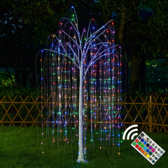 6ft Lighted Willow Tree, Multicolor image 2