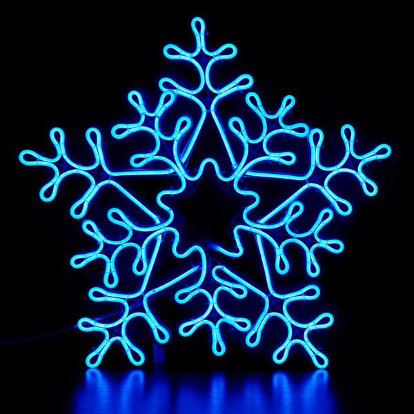 20IN Blue Snowflake Neon LED Light Sign