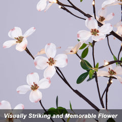 6 ft Lighted Dogwood Flower Tree - 120 LED Artificial Tree for Christmas & Home Decoration image 5