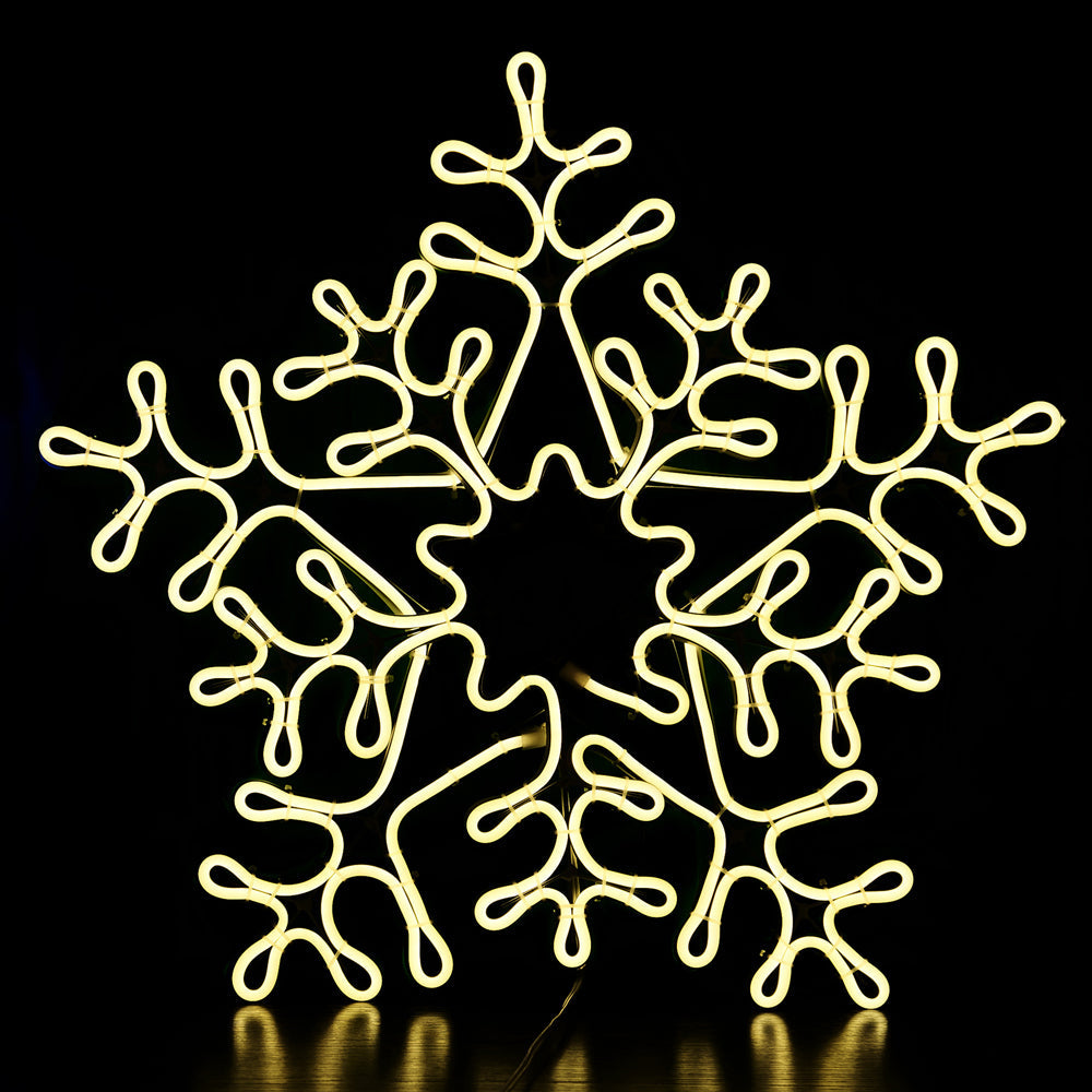 20IN Snowflake Neon Rope Light, Warm White