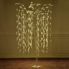 7ft Lighted Willow Tree, Warm White image 1