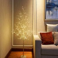 5ft Micro LED Angel Lights Tree, Golden Finish