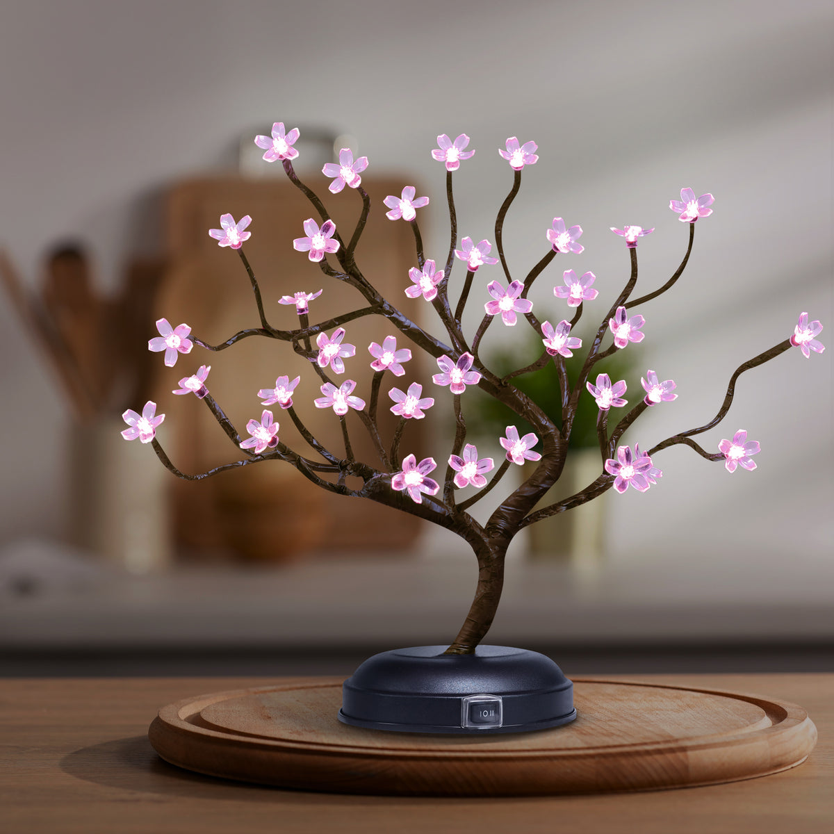 16IN Cherry Blossom Tree Lamp, Pink White