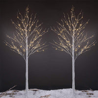 8ft Lighted Birch Tree, Pack of 2