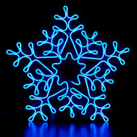 20IN Snowflake Neon Rope Light, Blue